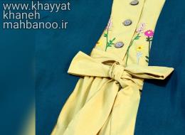 مانتو و سارافون تابستانه با گلدوزی دست دوز