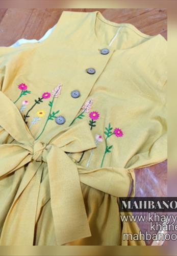 لباس تابستانه با گلدوزی دست دوز